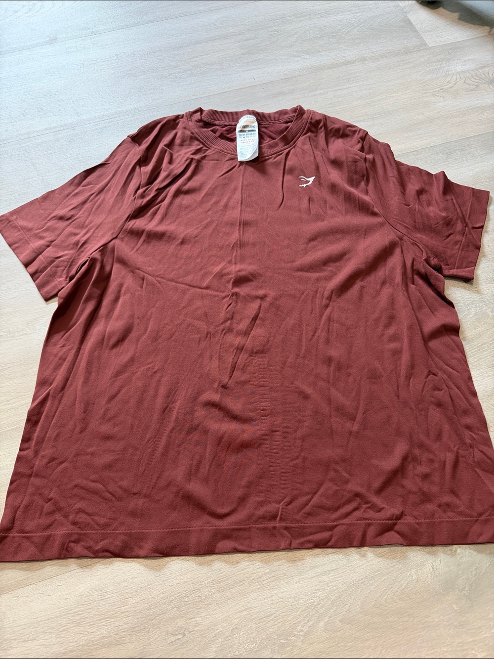 Gymshark  Short-Sleeve Tee - Rust Red brown size medium
